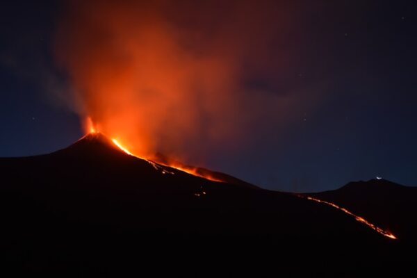 Vulcão em erupção