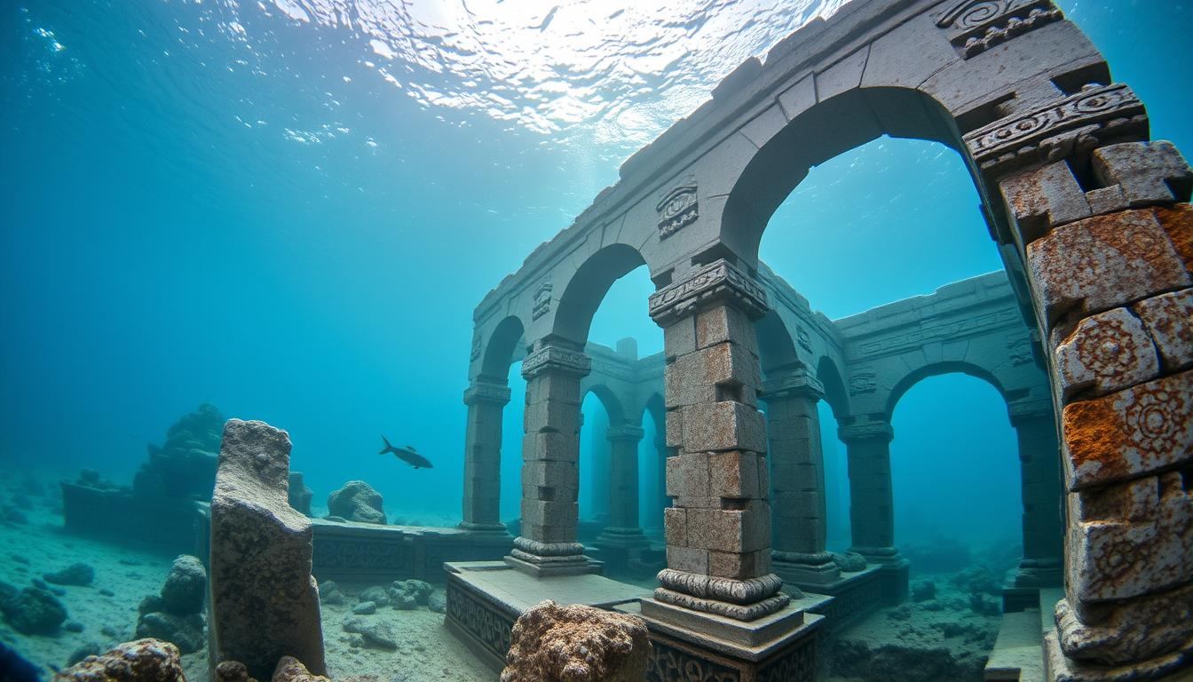 Templo submerso na costa da Itália